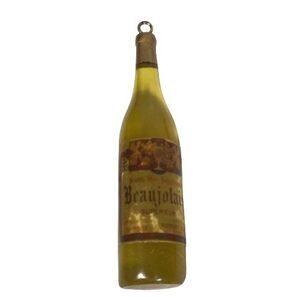 Old World White Wine Bottle Beaujolais Glass Christmas Tree Holiday Ornament